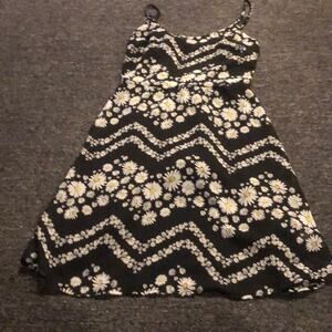 Love, Fire Brand Junior's Size Small Black Daisy 90's style Slip Mini Dress